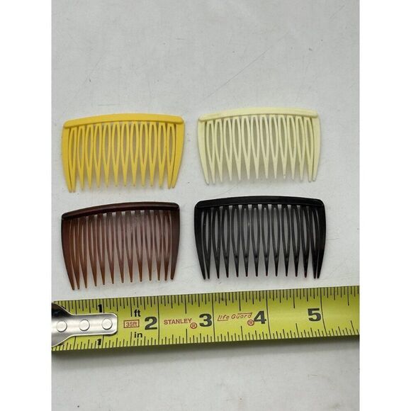 Goody Lot of 4 Vintage Plastic Hair Combs Assorted Colors Made In USA main image 6